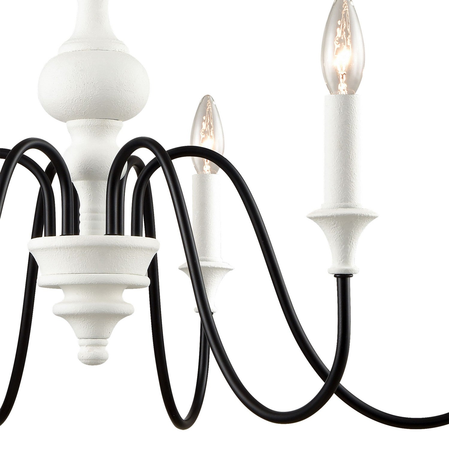 ELK Home - 33467/6 - Six Light Chandelier - Val de Loire - White Coral