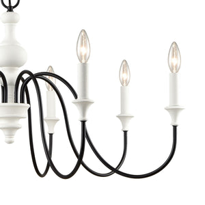 ELK Home - 33468/8 - Eight Light Chandelier - Val de Loire - White Coral