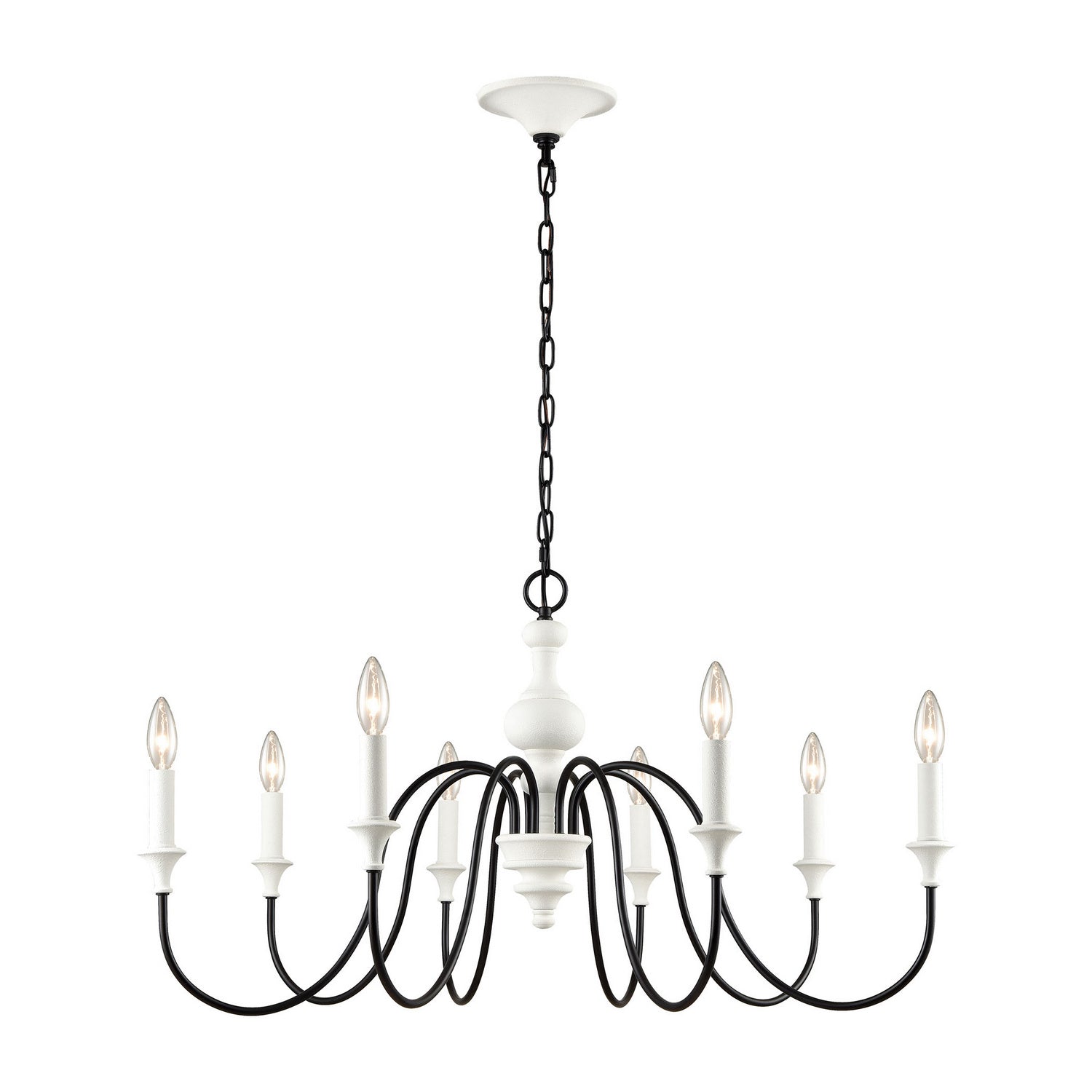 ELK Home - 33468/8 - Eight Light Chandelier - Val de Loire - White Coral