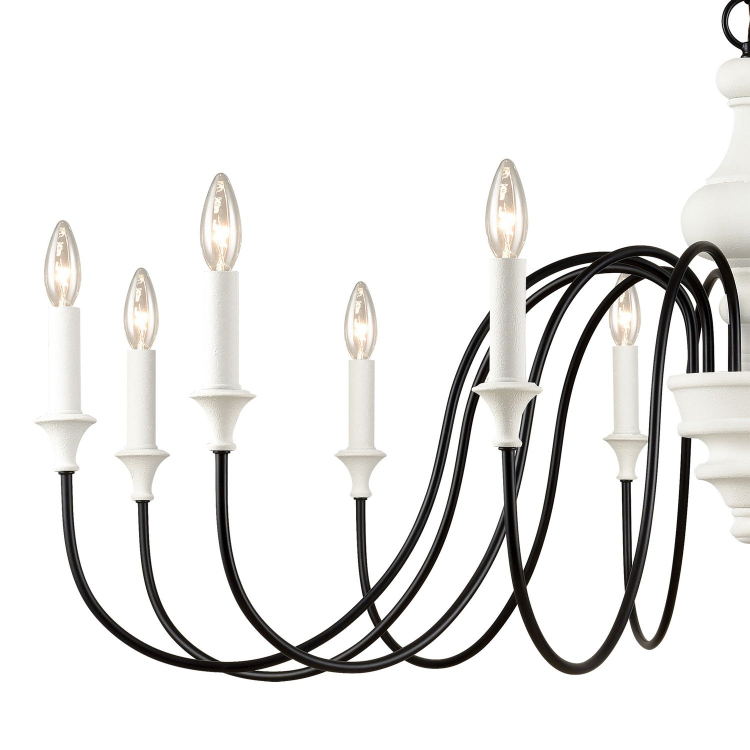 ELK Home - 33469/12 - 12 Light Chandelier - Val de Loire - White Coral