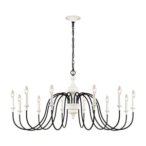 ELK Home - 33469/12 - 12 Light Chandelier - Val de Loire - White Coral