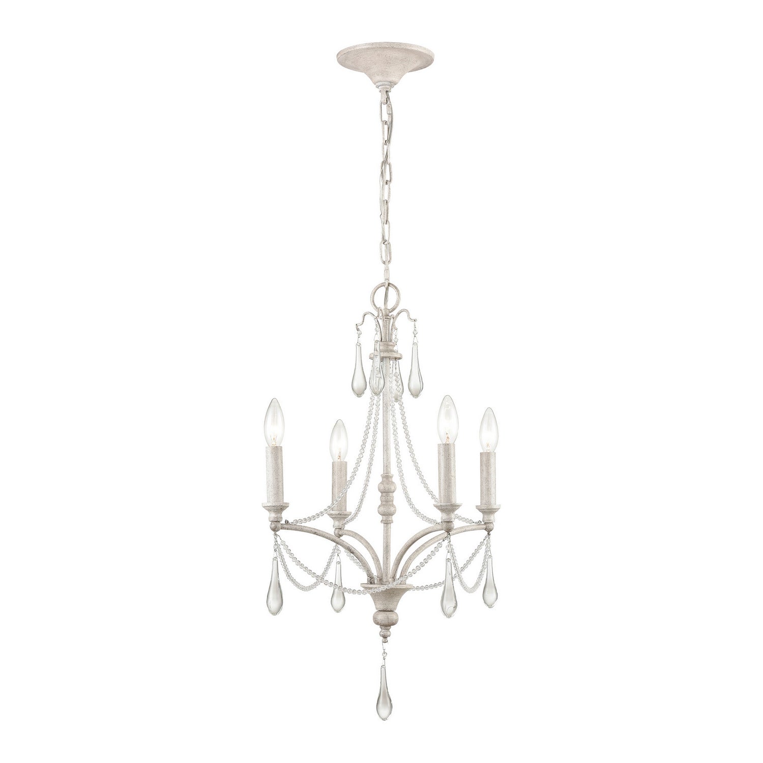 ELK Home - 33475/4 - Four Light Chandelier - French Parlor - Vintage White