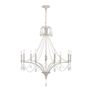 ELK Home - 33477/9 - Nine Light Chandelier - French Parlor - Vintage White