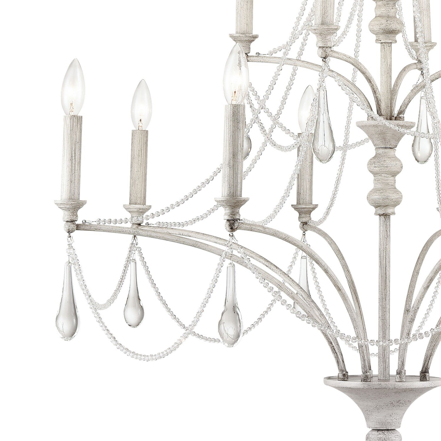 ELK Home - 33478/8+4 - 12 Light Chandelier - French Parlor - Vintage White