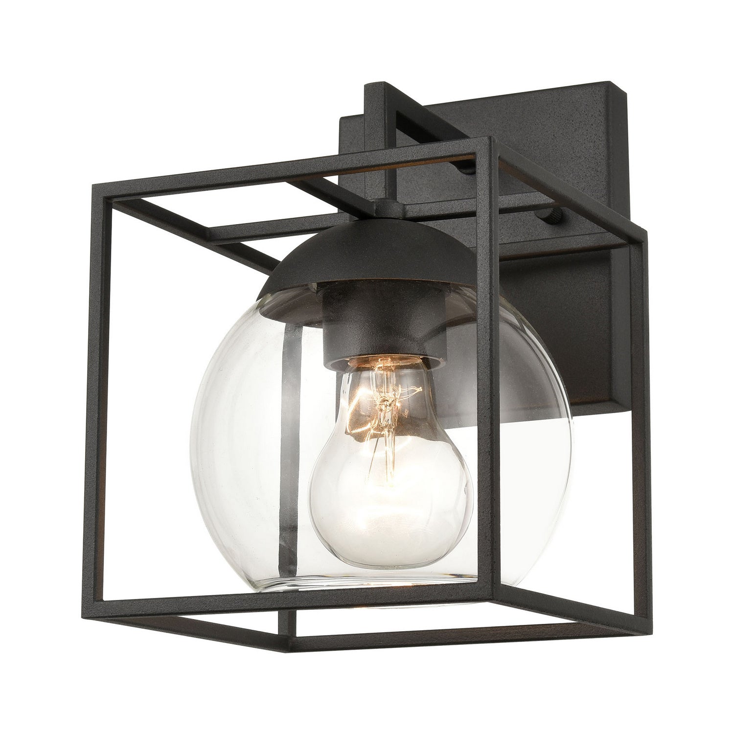 ELK Home - 47320/1 - One Light Outdoor Wall Sconce - Cubed - Charcoal