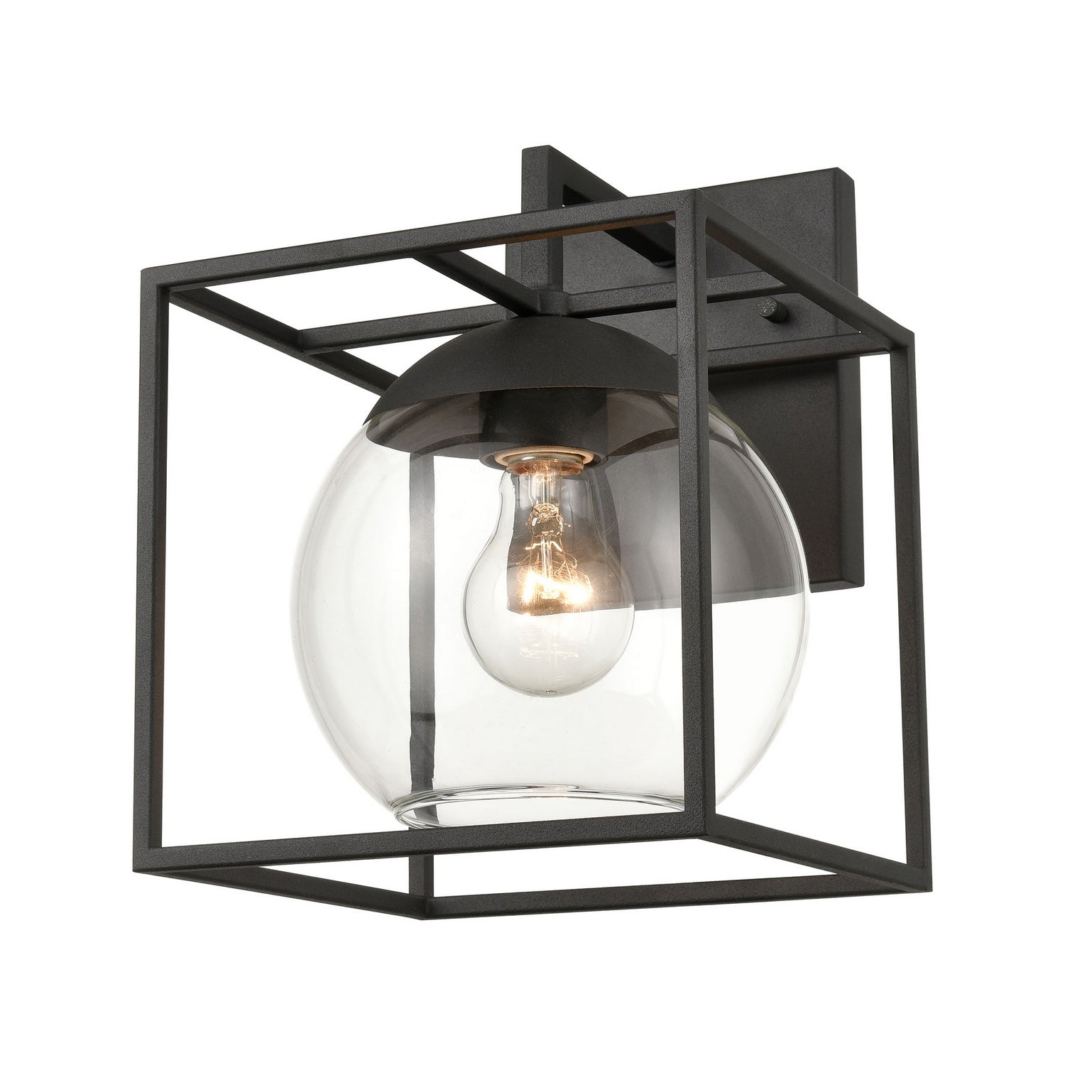 ELK Home - 47321/1 - One Light Outdoor Wall Sconce - Cubed - Charcoal