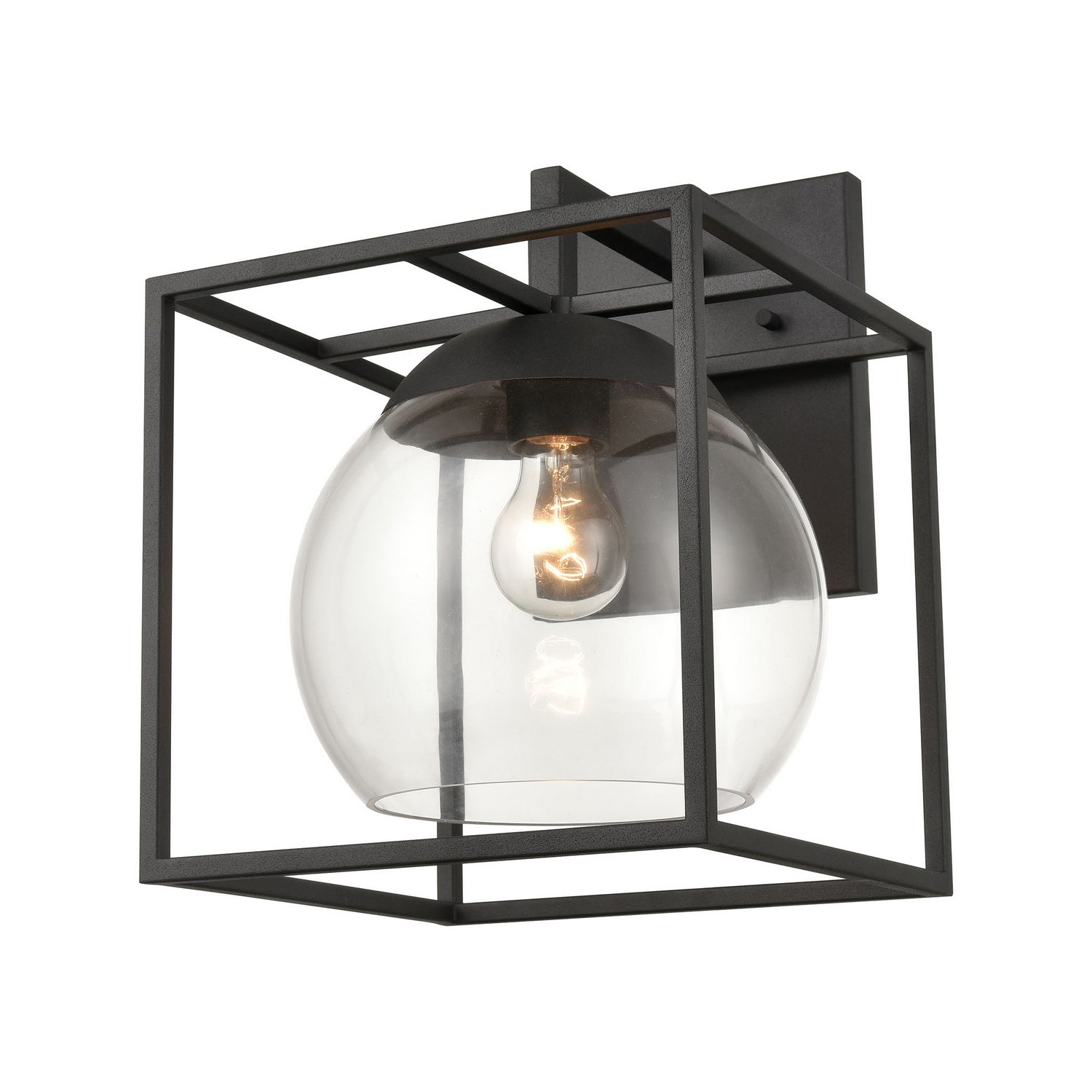 ELK Home - 47322/1 - One Light Outdoor Wall Sconce - Cubed - Charcoal