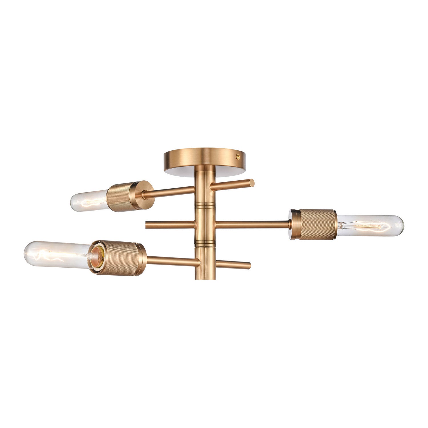 ELK Home - 47365/3 - Three Light Semi Flush Mount - Module - Burnished Brass