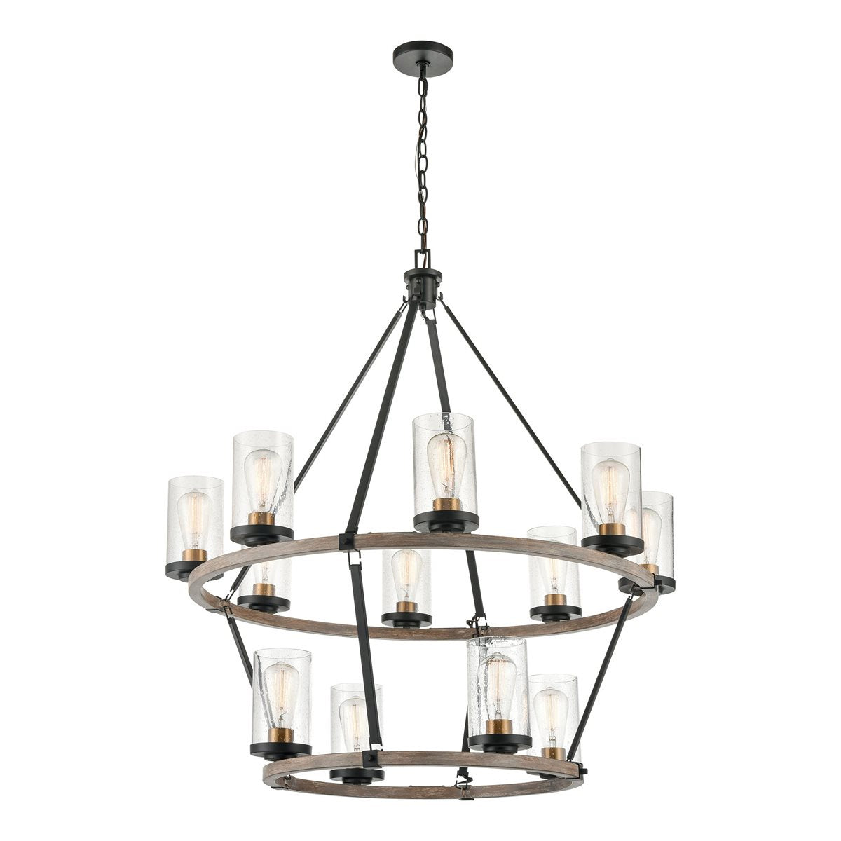 ELK Home - 47470/8+4 - 12 Light Chandelier - Geringer - Charcoal