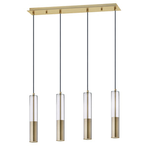 ET2 - E11004-24SBR - LED Linear Pendant - Torch - Satin Brass