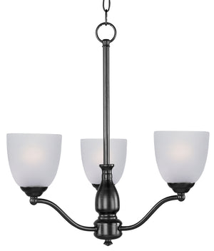 Maxim - 10064FTBK - Three Light Chandelier - Stefan - Black