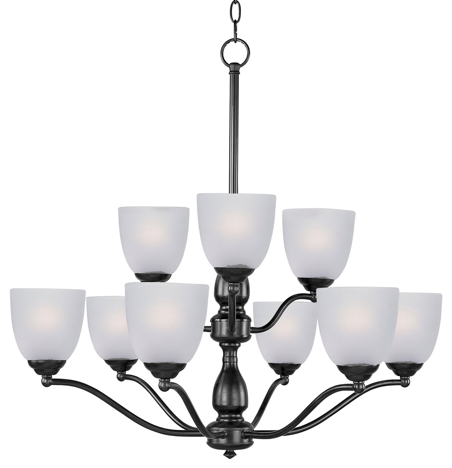 Maxim - 10066FTBK - Nine Light Chandelier - Stefan - Black