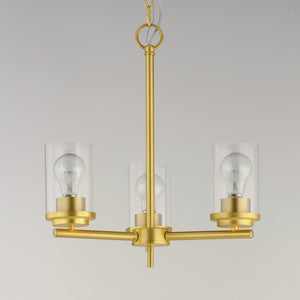 Maxim - 10203CLSBR - Three Light Chandelier - Corona - Satin Brass
