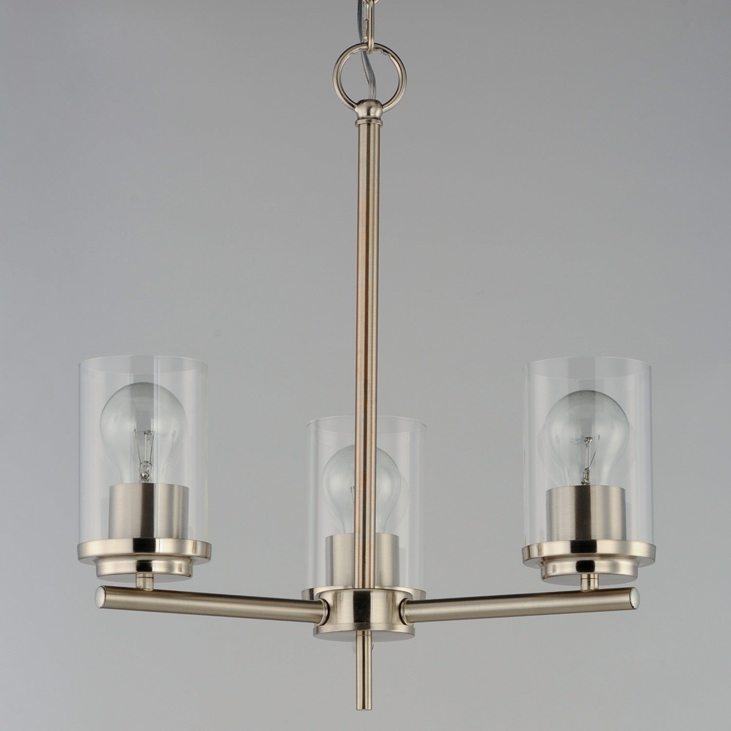 Maxim - 10203CLSN - Three Light Chandelier - Corona - Satin Nickel