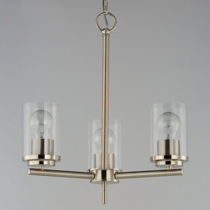Maxim - 10203CLSN - Three Light Chandelier - Corona - Satin Nickel
