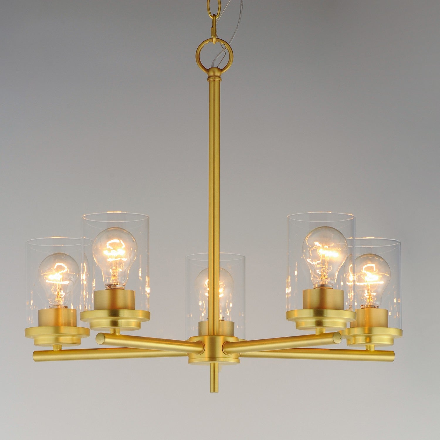 Maxim - 10205CLSBR - Five Light Chandelier - Corona - Satin Brass