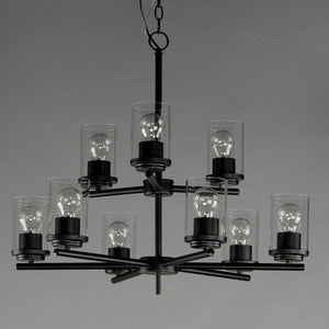 Maxim - 10206CLBK - Nine Light Chandelier - Corona - Black