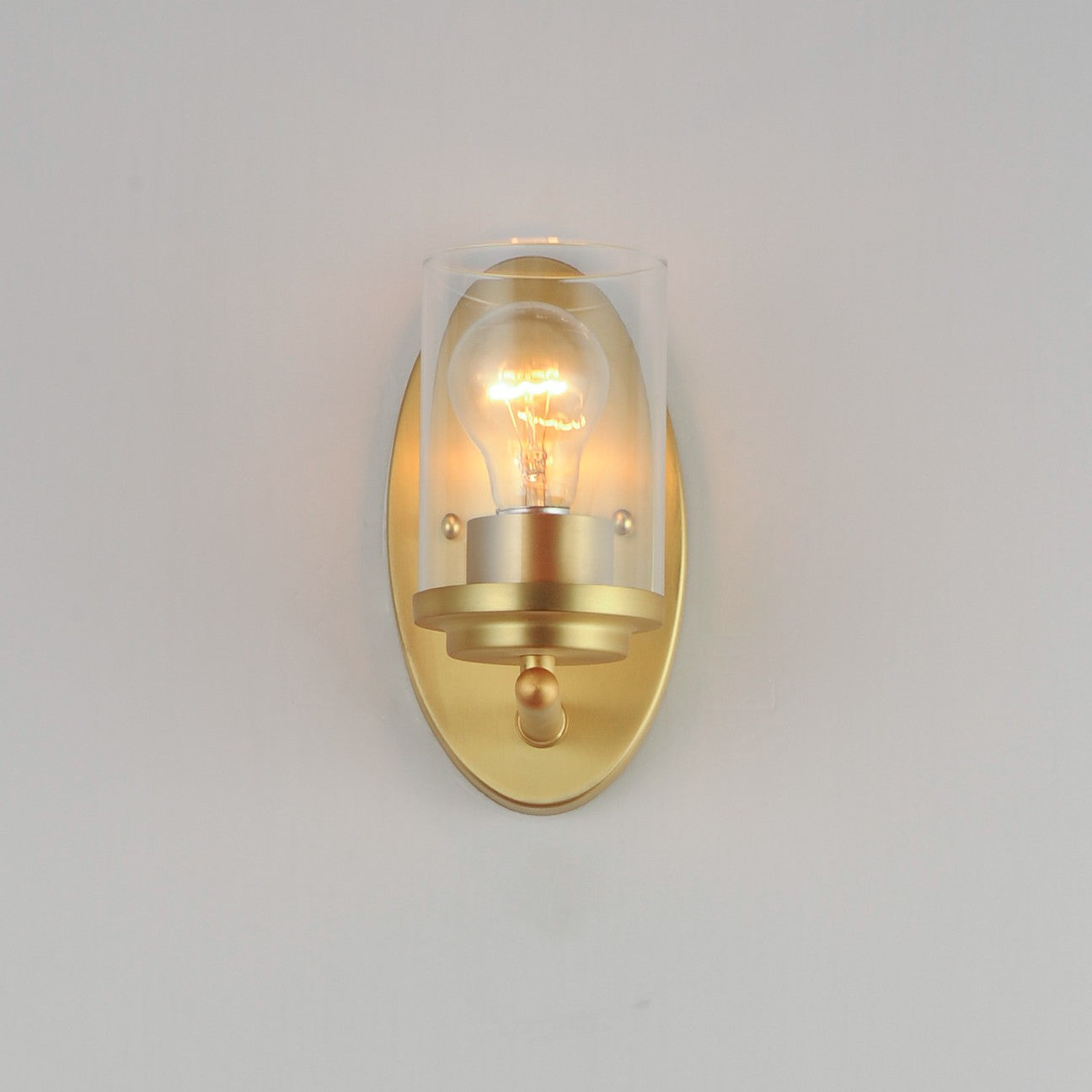 Maxim - 10211CLSBR - One Light Wall Sconce - Corona - Satin Brass