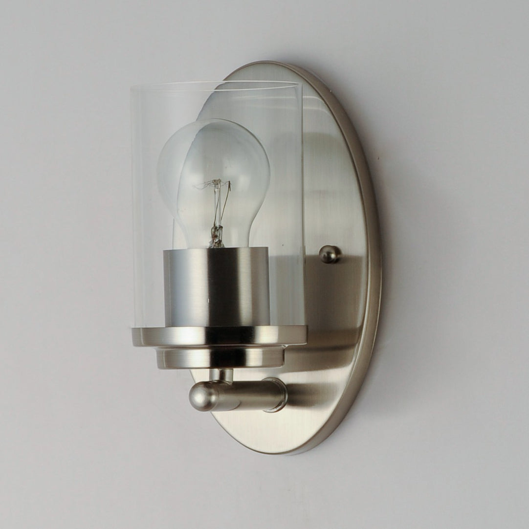 Maxim - 10211CLSN - One Light Wall Sconce - Corona - Satin Nickel