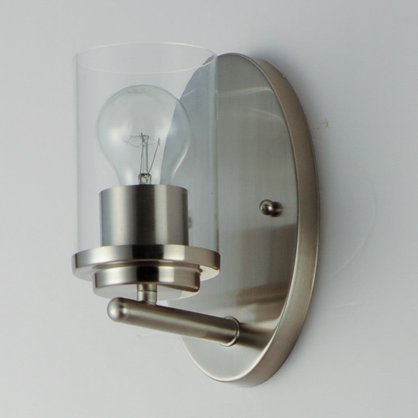 Maxim - 10211CLSN - One Light Wall Sconce - Corona - Satin Nickel