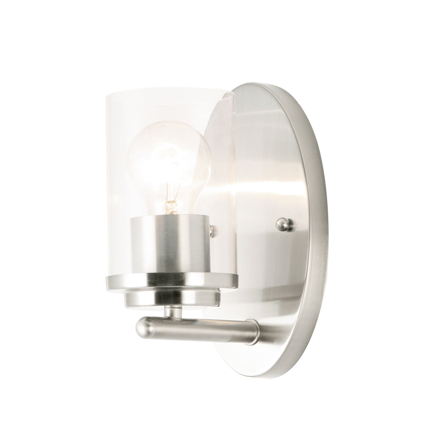 Maxim - 10211CLSN - One Light Wall Sconce - Corona - Satin Nickel