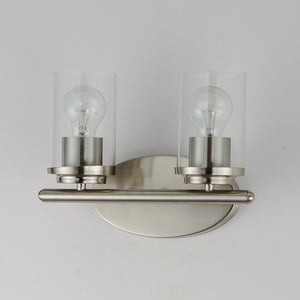 Maxim - 10212CLSN - Two Light Bath Vanity - Corona - Satin Nickel