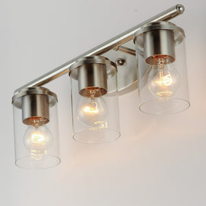 Maxim - 10213CLSN - Three Light Bath Vanity - Corona - Satin Nickel