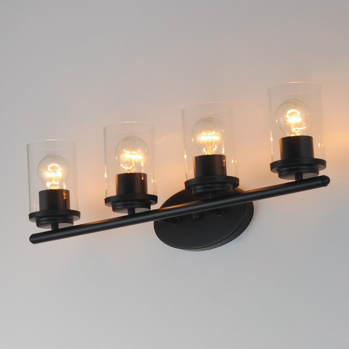 Maxim - 10214CLBK - Four Light Bath Vanity - Corona - Black