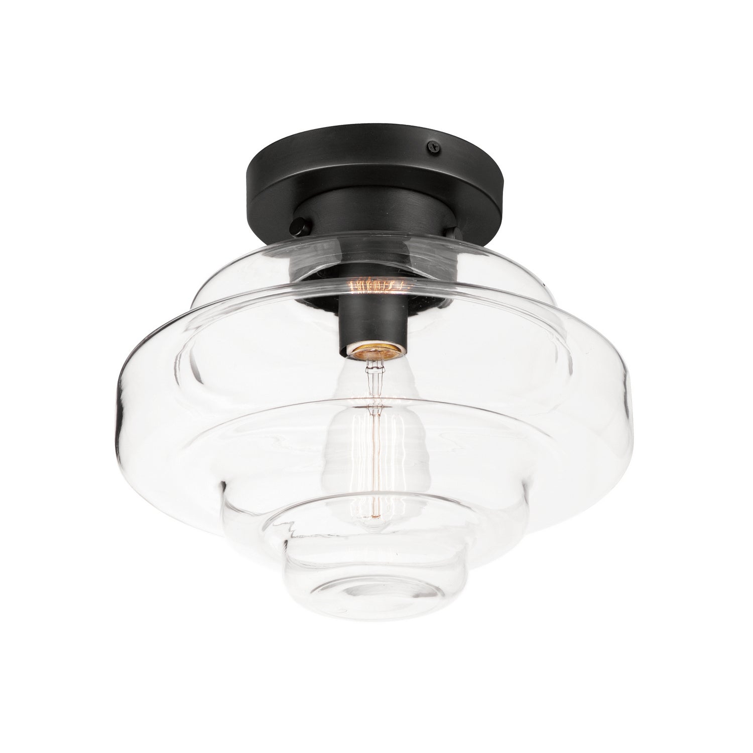 Maxim - 11120CLBK - One Light Flush Mount - Harbor - Black