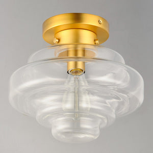 Maxim - 11120CLSBR - One Light Flush Mount - Harbor - Satin Brass