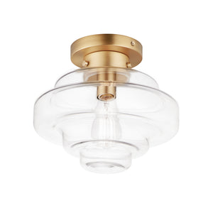 Maxim - 11120CLSBR - One Light Flush Mount - Harbor - Satin Brass