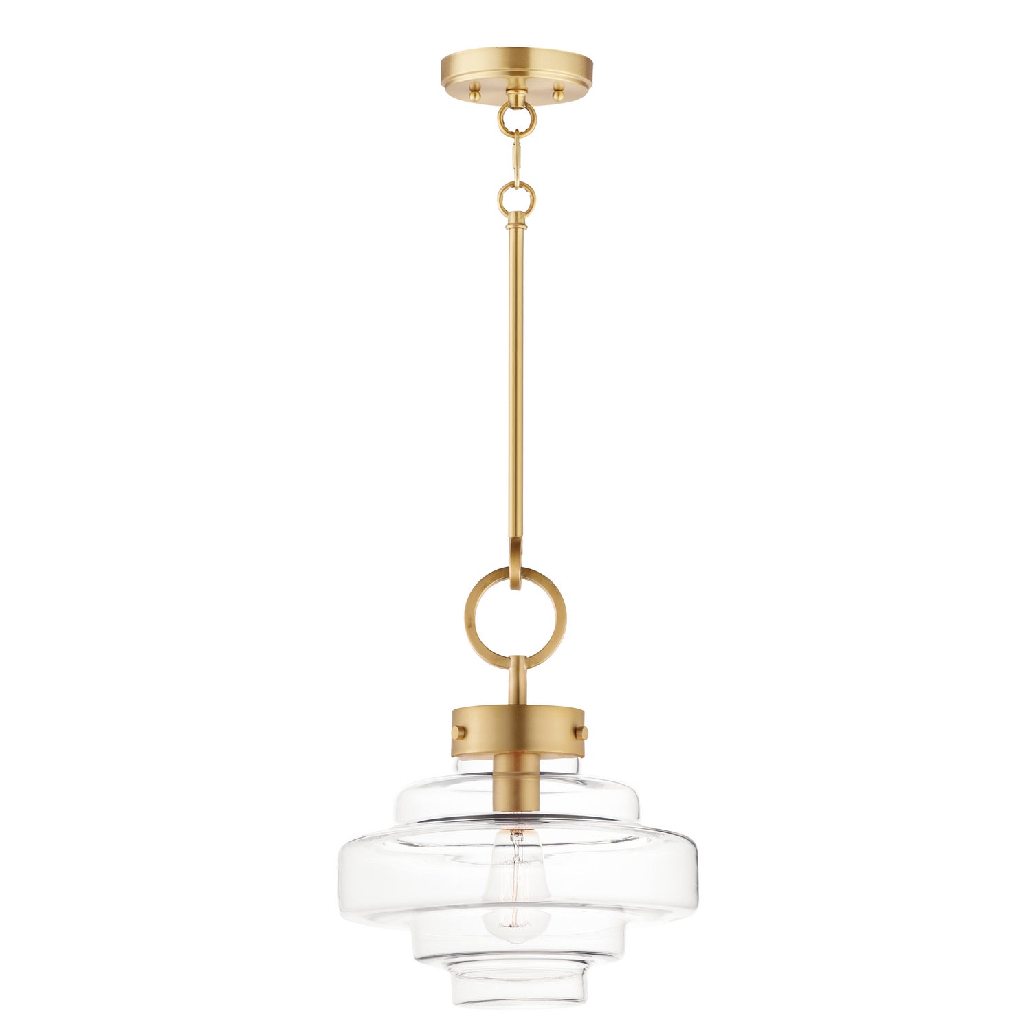 Maxim - 11122CLSBR - One Light Pendant - Harbor - Satin Brass