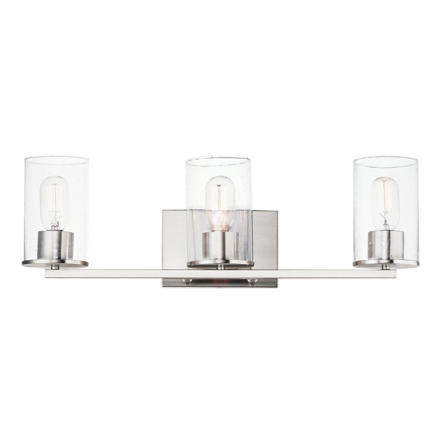 Maxim - 11843CDSN - Three Light Bath Vanity - Sleek - Satin Nickel