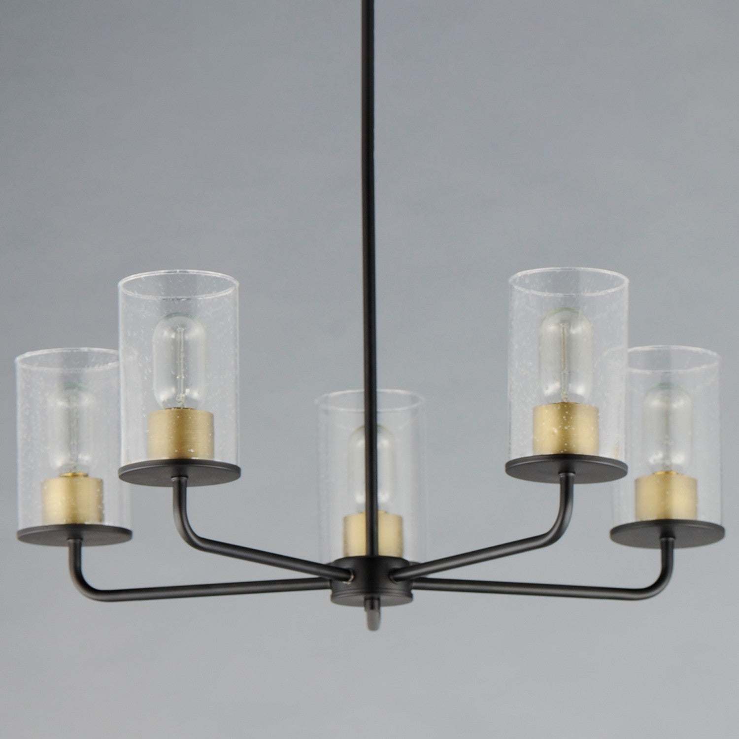 Maxim - 11846CDABBK - Five Light Chandelier - Sleek - Antique Brass / Black