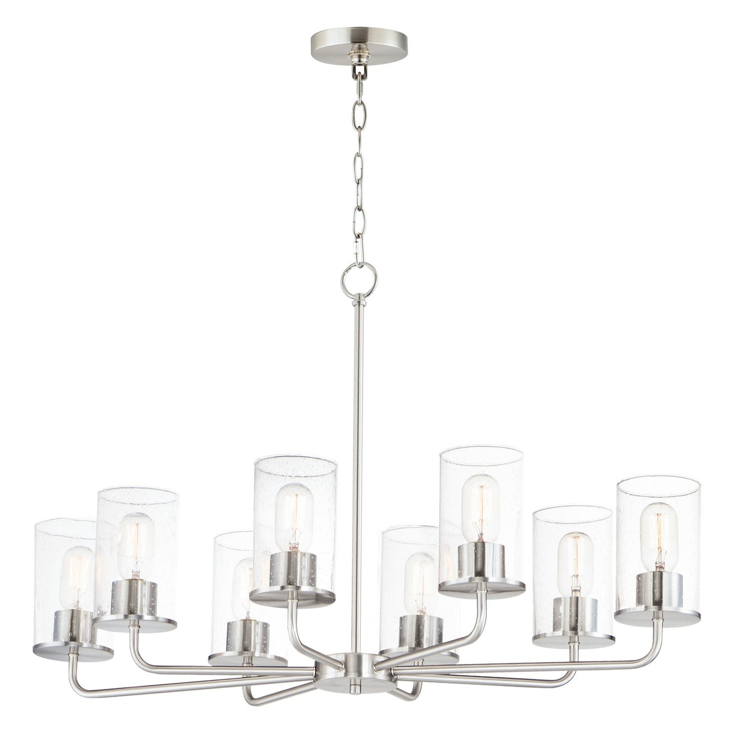 Maxim - 11848CDSN - Eight Light Chandelier - Sleek - Satin Nickel