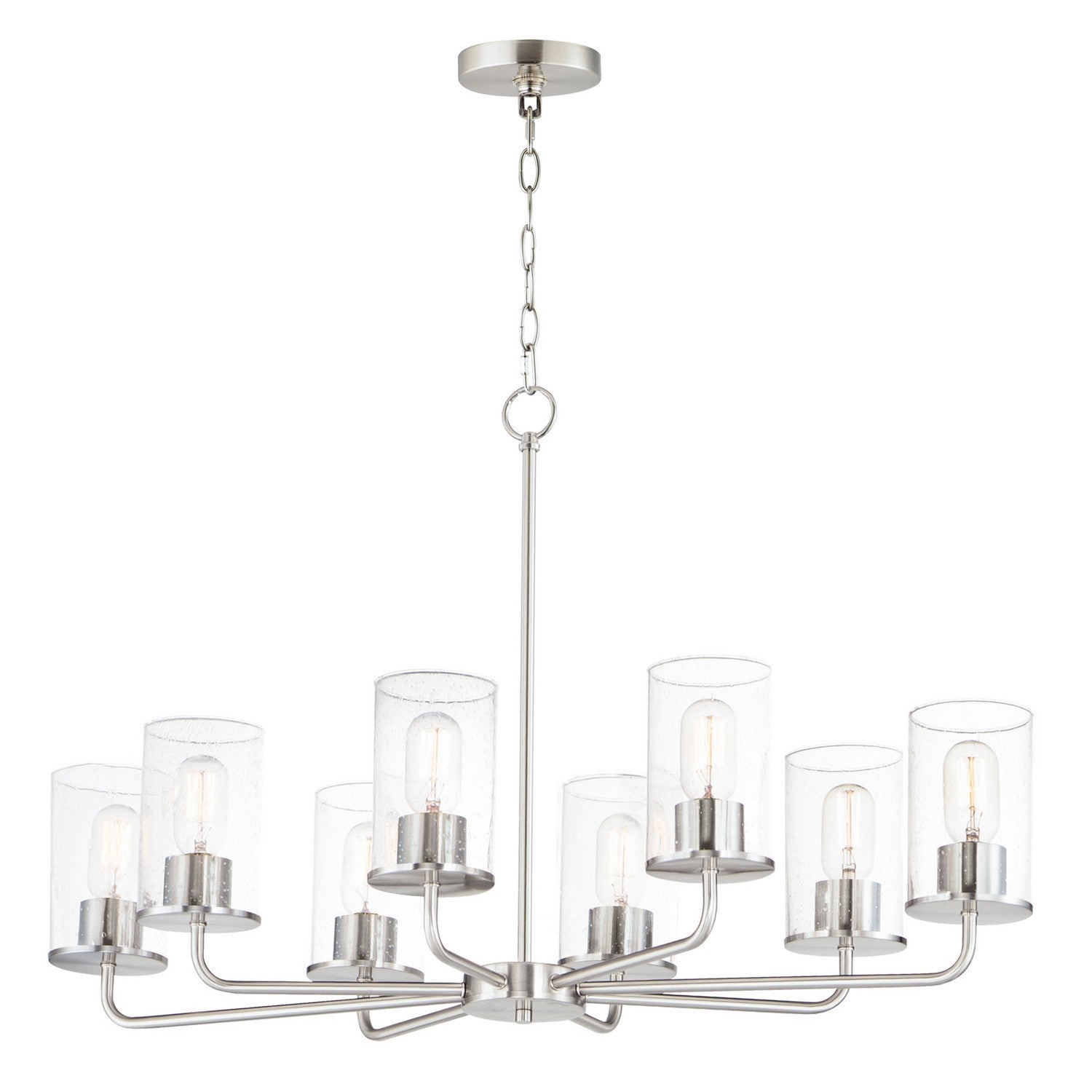 Maxim - 11848CDSN - Eight Light Chandelier - Sleek - Satin Nickel