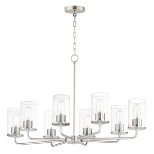 Maxim - 11848CDSN - Eight Light Chandelier - Sleek - Satin Nickel