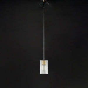 Maxim - 91840CDABBK - One Light Mini Pendant - Sleek - Antique Brass / Black