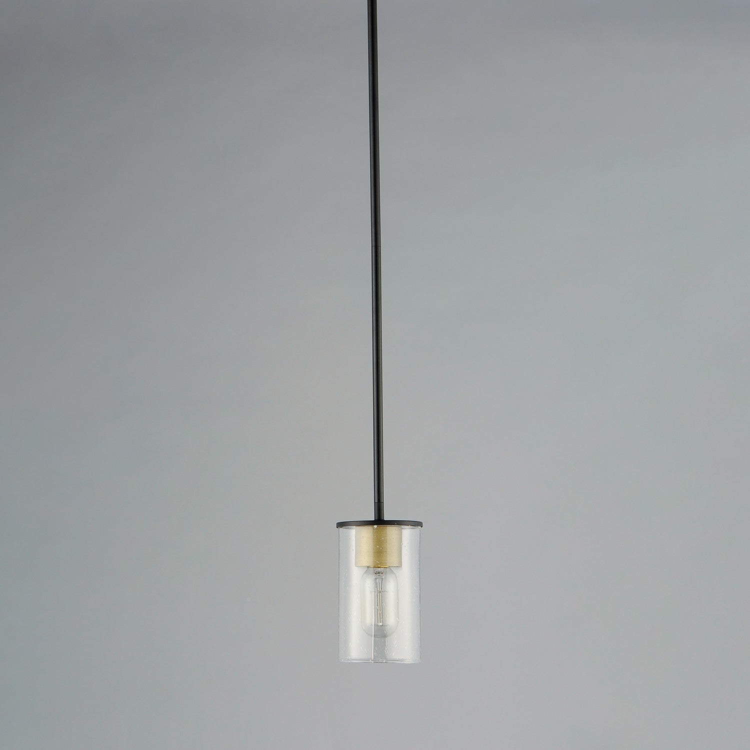 Maxim - 91840CDABBK - One Light Mini Pendant - Sleek - Antique Brass / Black