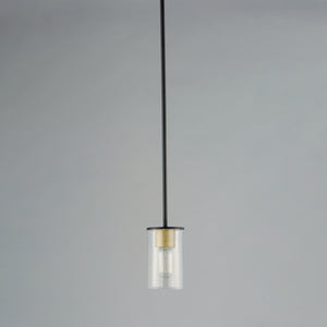 Maxim - 91840CDABBK - One Light Mini Pendant - Sleek - Antique Brass / Black