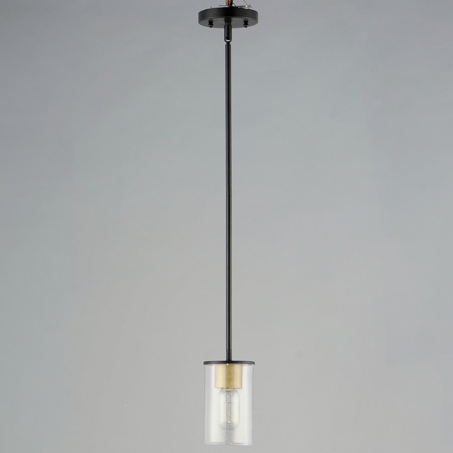 Maxim - 91840CDABBK - One Light Mini Pendant - Sleek - Antique Brass / Black