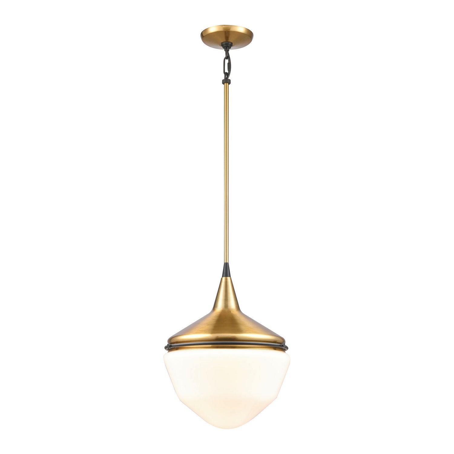 ELK Home - 69384/1 - One Light Mini Pendant - Mid Century Schoolhouse - Satin Brass