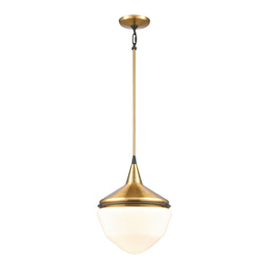 ELK Home - 69384/1 - One Light Mini Pendant - Mid Century Schoolhouse - Satin Brass