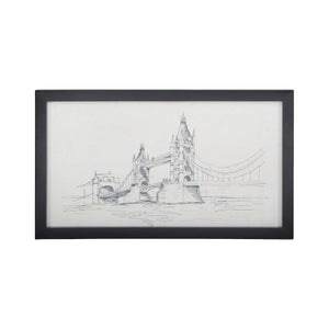 ELK Home - 7011-570 - Wall Decor - Tower Bridge - White