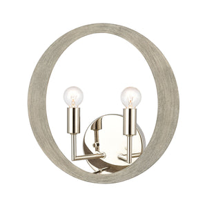 ELK Home - 82064/2 - Two Light Wall Sconce - Retro Rings - Sandy Beechwood