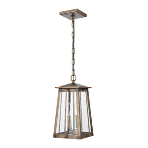 ELK Home - 83415/2 - Two Light Outdoor Pendant - Kirkdale - Vintage Brass