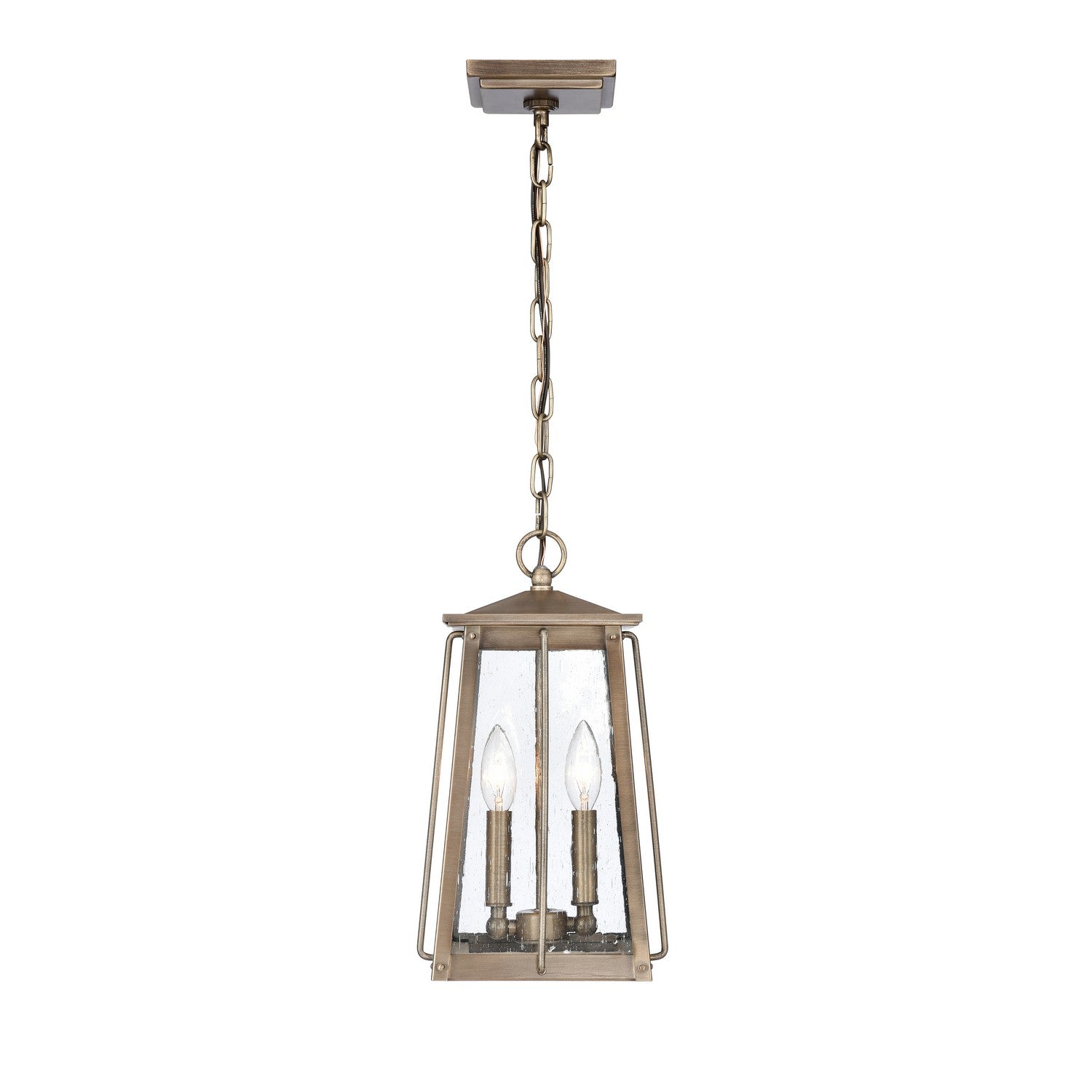 ELK Home - 83415/2 - Two Light Outdoor Pendant - Kirkdale - Vintage Brass