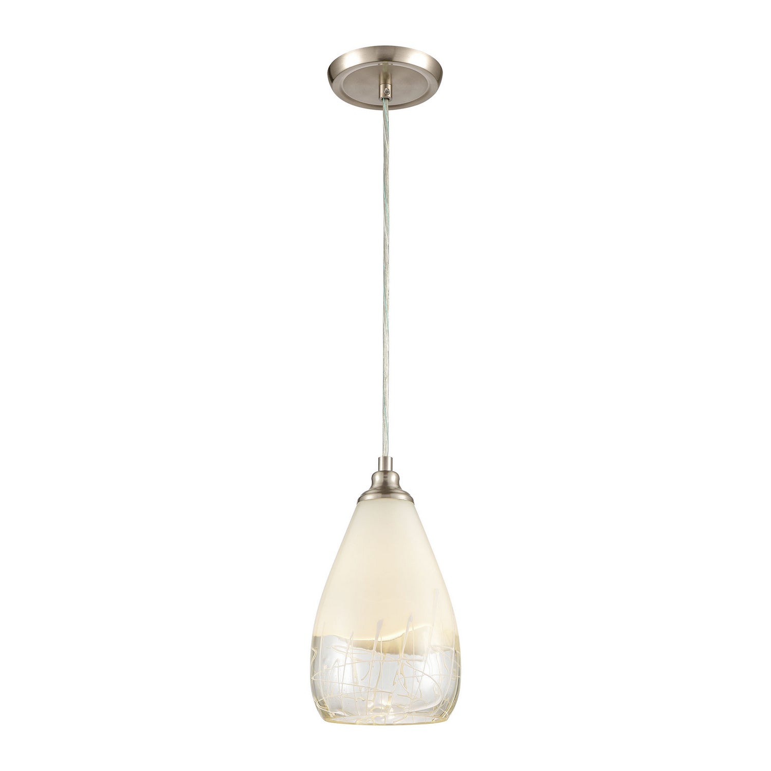 ELK Home - 85371/1 - One Light Mini Pendant - Sugarcoat - Satin Nickel