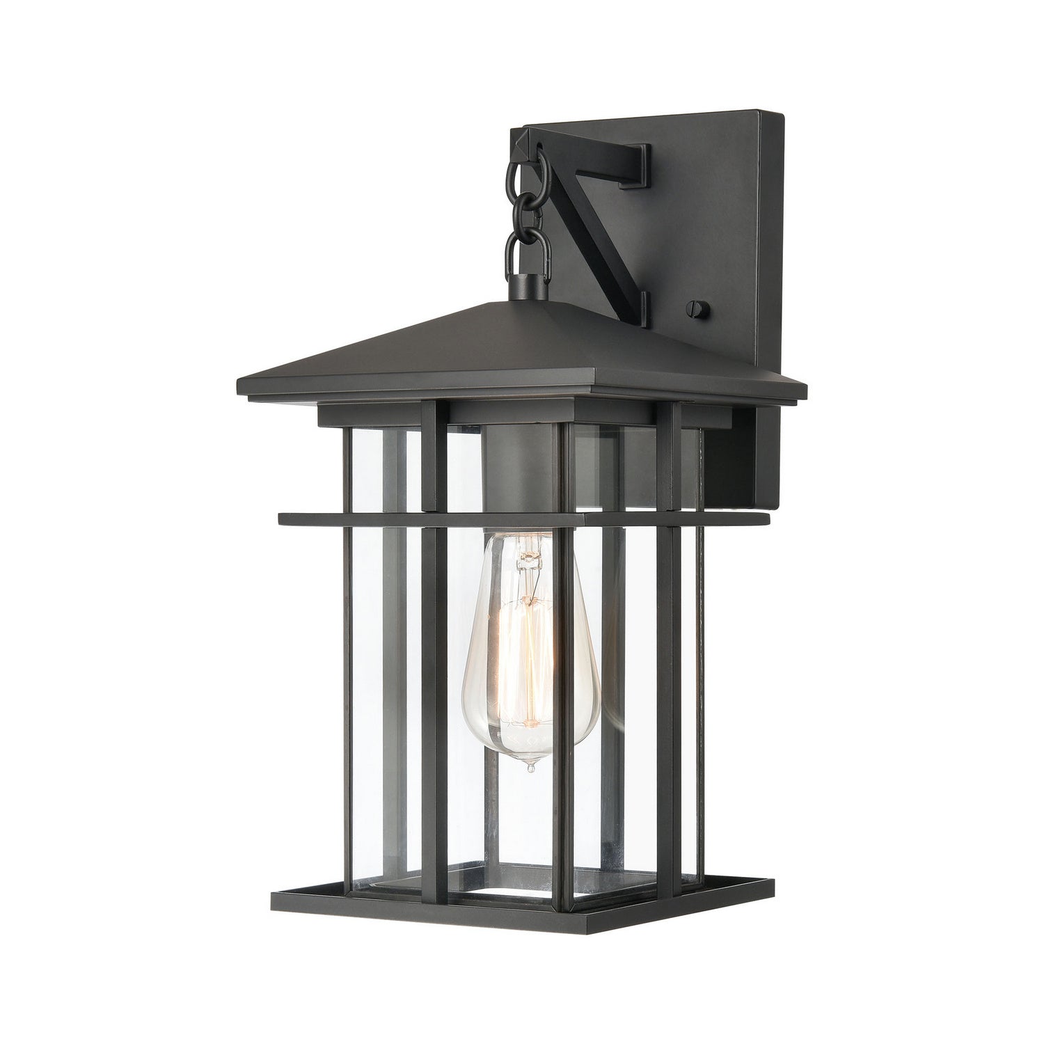 ELK Home - 89360/1 - One Light Outdoor Wall Sconce - Oak Park - Matte Black