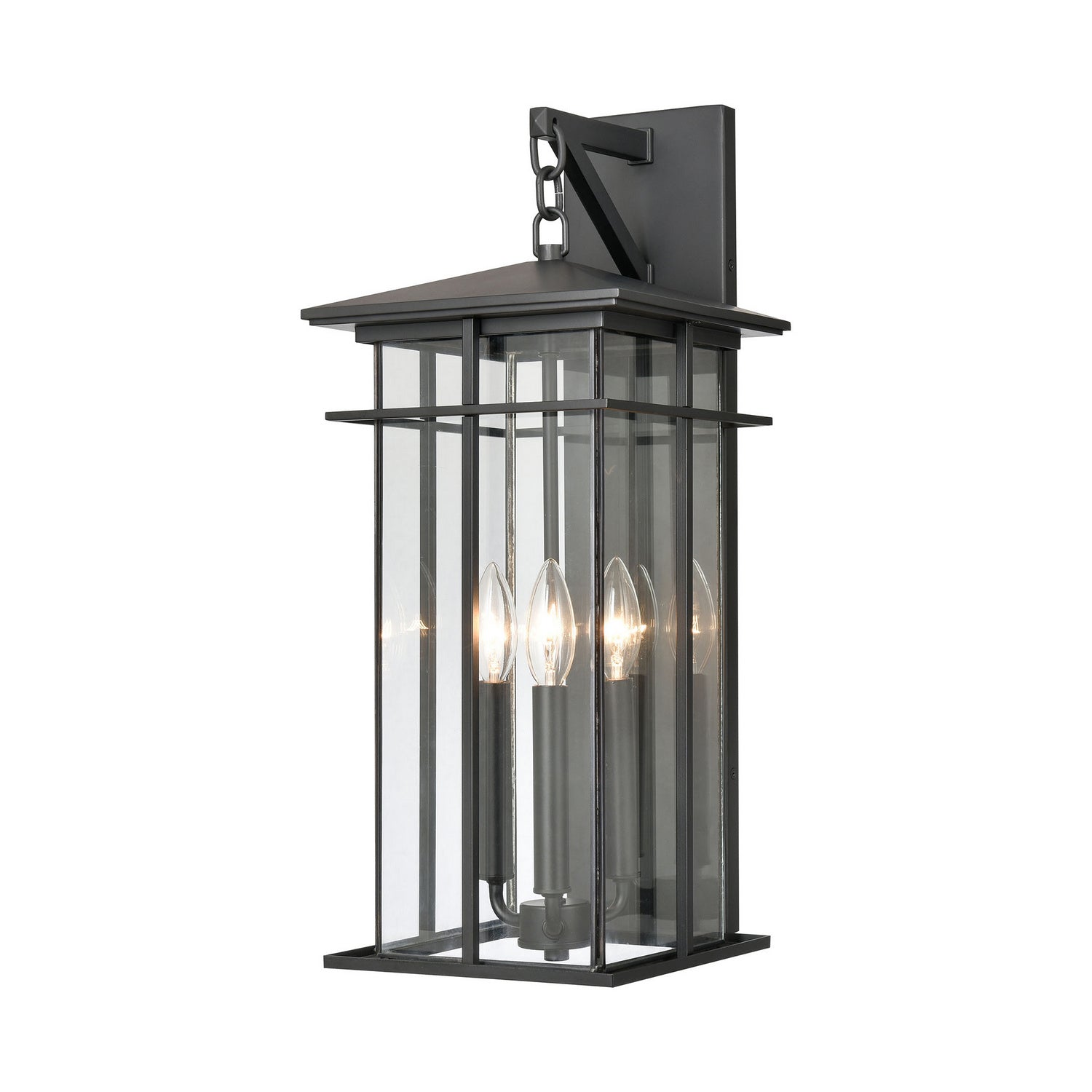 ELK Home - 89363/3 - Three Light Outdoor Wall Sconce - Oak Park - Matte Black